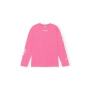 T-Shirts Ganni , Pink , Dames