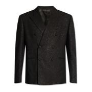 Dubbelrijige blazer Versace , Black , Heren