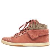 Pre-owned Canvas sneakers Gucci Vintage , Pink , Dames
