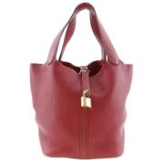 Pre-owned Leather shoulder-bags Hermès Vintage , Red , Dames