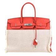 Pre-owned Leather handbags Hermès Vintage , Red , Dames