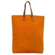 Pre-owned Canvas handbags Hermès Vintage , Orange , Dames