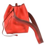 Pre-owned Leather shoulder-bags Hermès Vintage , Red , Dames