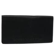 Pre-owned Leather wallets Louis Vuitton Vintage , Black , Dames