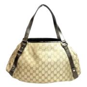 Pre-owned Canvas gucci-bags Gucci Vintage , Beige , Dames