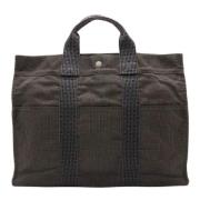Pre-owned Canvas handbags Hermès Vintage , Gray , Dames