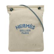 Pre-owned Canvas shoulder-bags Hermès Vintage , White , Dames