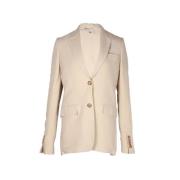 Pre-owned Viscose outerwear Burberry Vintage , Beige , Dames