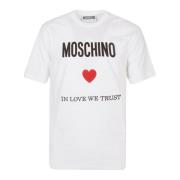 Fantasie T-Shirt Moschino , White , Heren