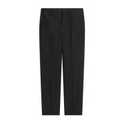 Zwarte Wol Pantalon Dries Van Noten , Black , Heren