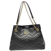 Pre-owned Leather totes Gucci Vintage , Black , Dames