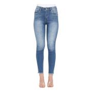 Skinny Fit Medium Blue Denim Jeans Only , Blue , Dames