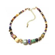 Stenen Ketting met Vintage Parels Gachon Pothier , Multicolor , Dames