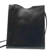 Pre-owned Leather handbags Hermès Vintage , Black , Dames