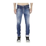 Zwarte Skater Slim-fit Jeans Dsquared2 , Blue , Heren