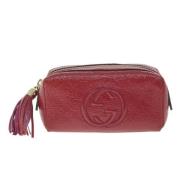 Pre-owned Leather clutches Gucci Vintage , Pink , Dames