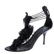 Pre-owned Leather sandals Giuseppe Zanotti Pre-owned , Black , Dames
