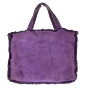 Pre-owned Suede chanel-bags Chanel Vintage , Purple , Dames