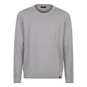 Grigio/Blu Royale Ronde Hals Sweater Fay , Gray , Heren