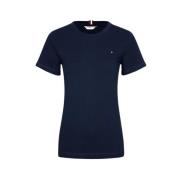 T-Shirt Donna Ww26739 met ronde halslijn Tommy Hilfiger , Blue , Dames