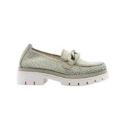 Stijlvolle Media Loafers voor Vrouwen Hispanitas , Green , Dames