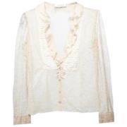 Pre-owned Lace tops Valentino Vintage , Beige , Dames
