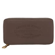 Pre-owned Leather wallets Louis Vuitton Vintage , Beige , Dames