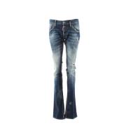 Blauwe Straight Leg Jeans voor Heren Dsquared2 , Blue , Heren