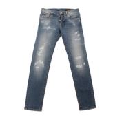 Blauwe Skinny Jeans voor Heren Dolce & Gabbana , Blue , Heren