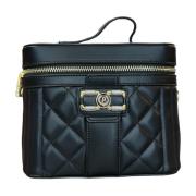 Zwarte PU Handtas met Afneembare Kettingriem Pollini , Black , Dames