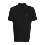 Geborduurd katoenen poloshirt C.p. Company , Black , Heren