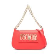 Rode Hobo Tas met Kettinghengsel Versace Jeans Couture , Red , Dames