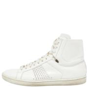 Pre-owned Leather sneakers Yves Saint Laurent Vintage , White , Dames