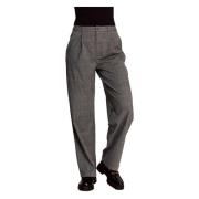 Grijze Geruite Broek Zhrill , Gray , Dames