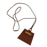 Pre-owned Leather necklaces Hermès Vintage , Brown , Dames