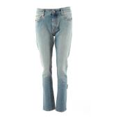 Blauwe Skinny Jeans voor Heren Off White , Blue , Heren