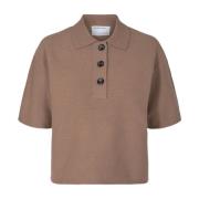 Lucca Gebreide Blouse Designers Remix , Brown , Dames