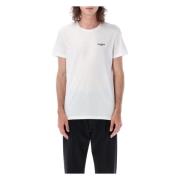 T-Shirt met Klein Logo Balmain , White , Heren