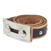 Pre-owned Leather belts Dolce & Gabbana Pre-owned , Brown , Dames