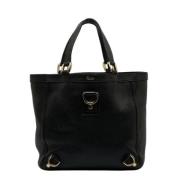 Pre-owned Leather handbags Gucci Vintage , Black , Dames