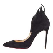 Pre-owned Suede heels Christian Louboutin Pre-owned , Black , Dames