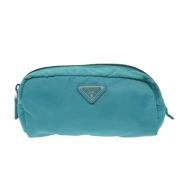 Pre-owned Fabric clutches Prada Vintage , Blue , Dames