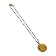 Pre-owned Metal necklaces Chanel Vintage , Yellow , Dames