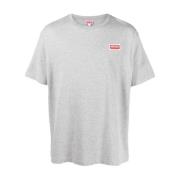 Grijze Logo-Patch T-shirt Kenzo , Gray , Heren