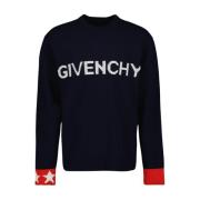 Logo Trui Givenchy , Blue , Heren