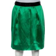 Pre-owned Satin bottoms Dolce & Gabbana Pre-owned , Green , Dames
