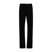 Zwarte Denim Jeans Rechte Pijp Saint Laurent , Black , Heren
