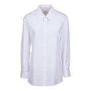 Klassieke Katoenen Poplin Overhemd Alexander McQueen , White , Dames