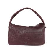 Signature Ovale Leren Tas Craie Studio , Red , Dames