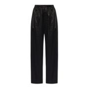 Satijnen broek Balenciaga , Black , Dames